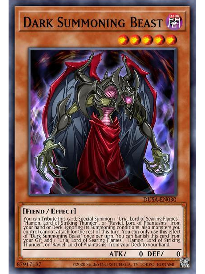 Dark Summoning Beast - SGX3-ENG04 - Common 1st Edition 1