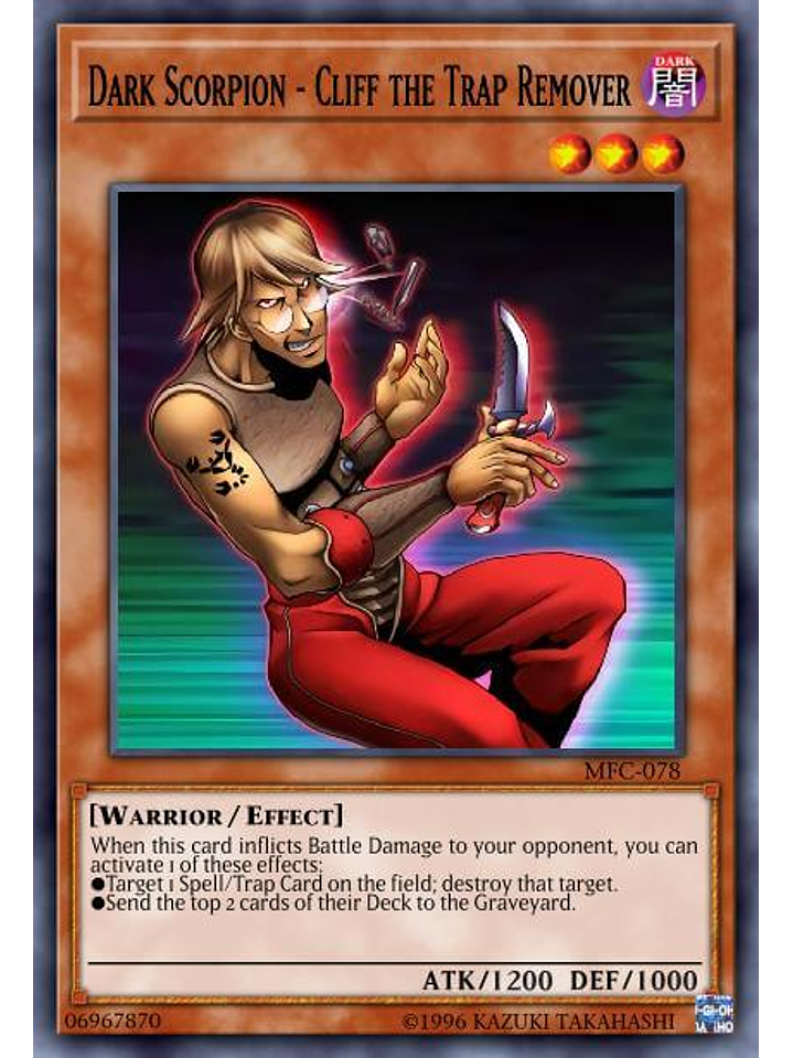 Dark Scorpion - Cliff the Trap Remover - SGX3-ENI02 - Common 1st Edition 1