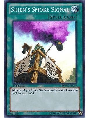 Shien's Smoke Signal - SDWA-EN030 - Super Rare 1st Edition