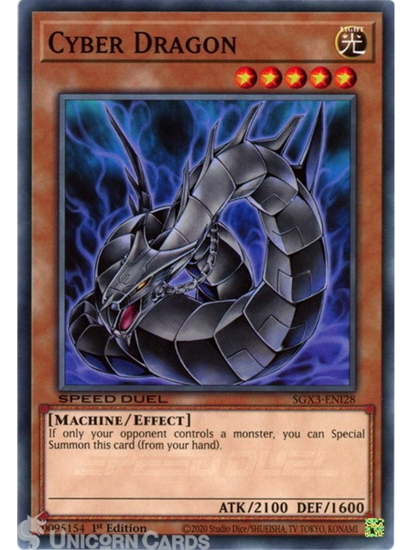 Cyber Dragon (alternate art) - SGX3-ENI28 - Common 1st Edition 1