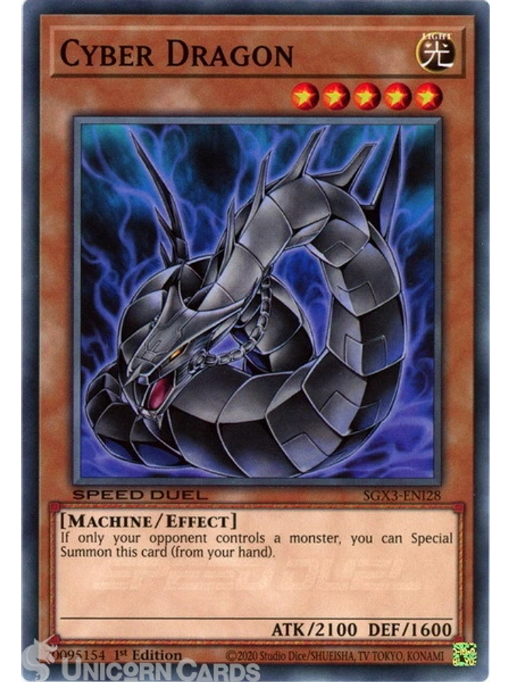 Cyber Dragon (alternate art) - SGX3-ENI28 - Common 1st Edition 1