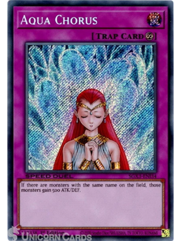 Aqua Chorus - SGX3-ENI34 - Secret Rare 1st Edition 1