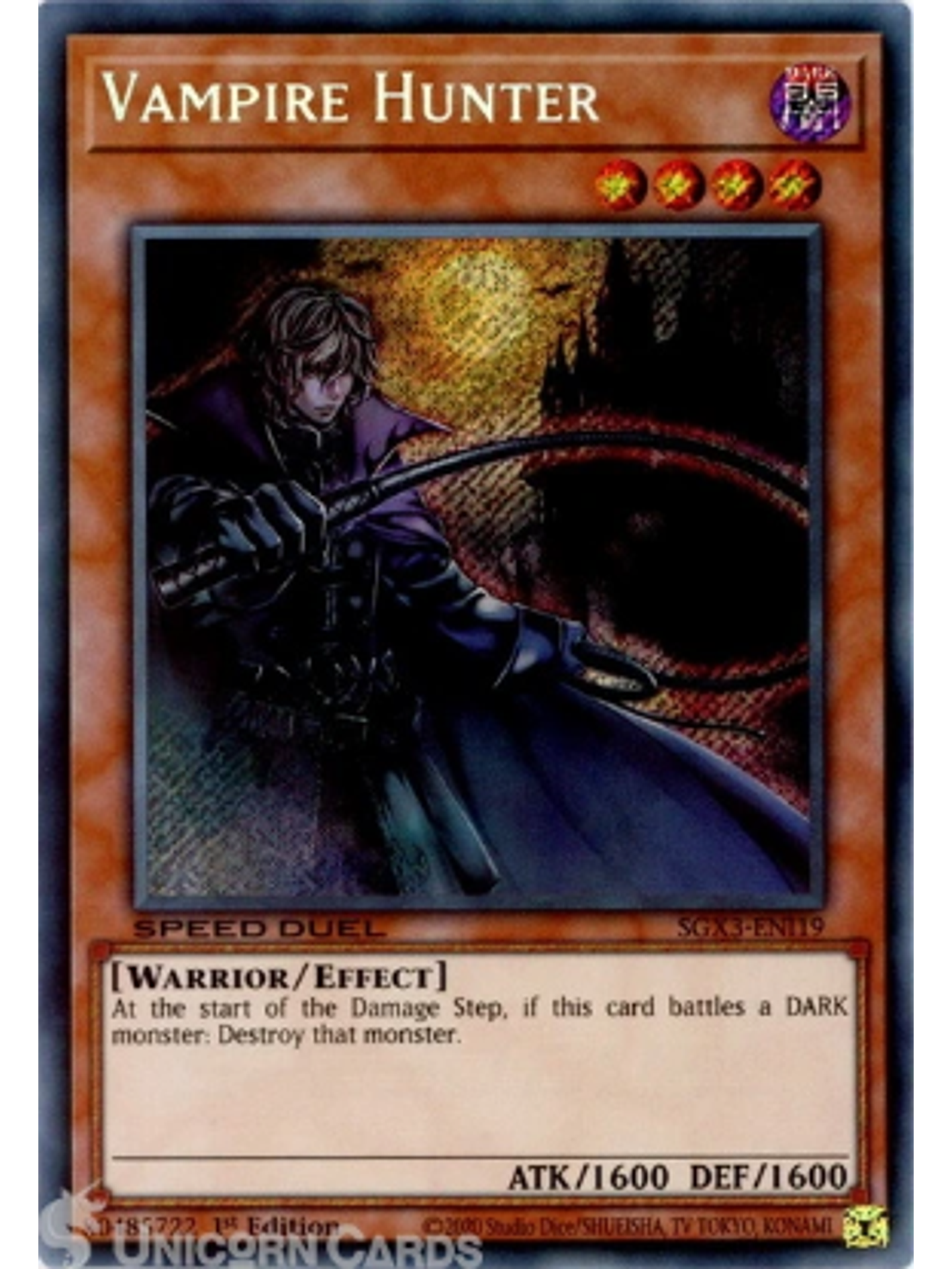 Vampire Hunter - SGX3-ENI19 - Secret Rare 1st Edition 1