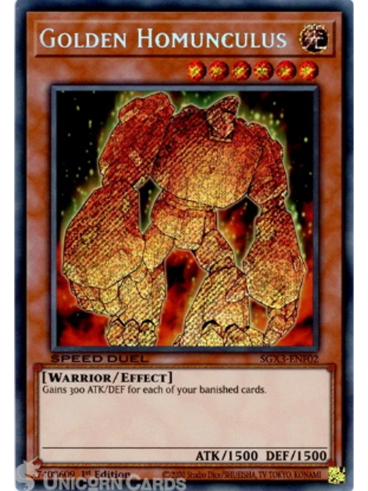 Golden Homunculus - SGX3-ENF02 - Secret Rare 1st Edition 1