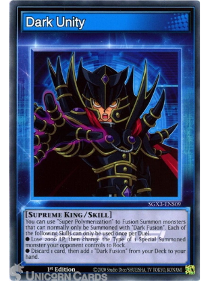 Dark Unity - SGX3-ENS09 - Common 1st Edition 1