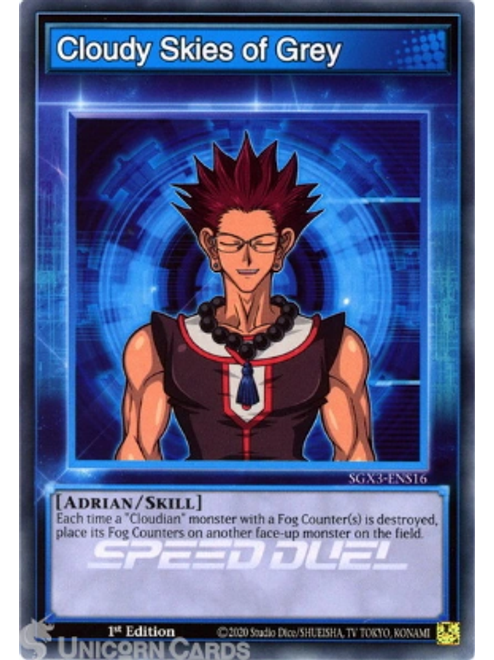 Cloudy Skies of Grey - SGX3-ENS16 - Common 1st Edition 1