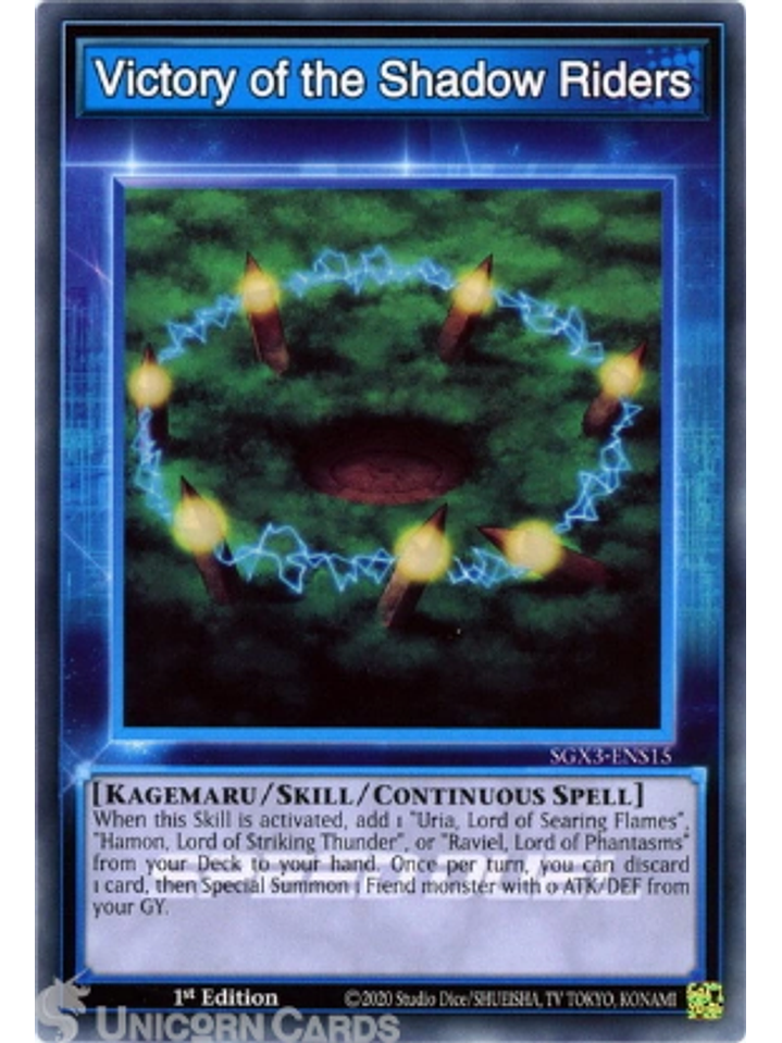 Victory of the Shadow Riders - SGX3-ENS15 - Common 1st Edition 1