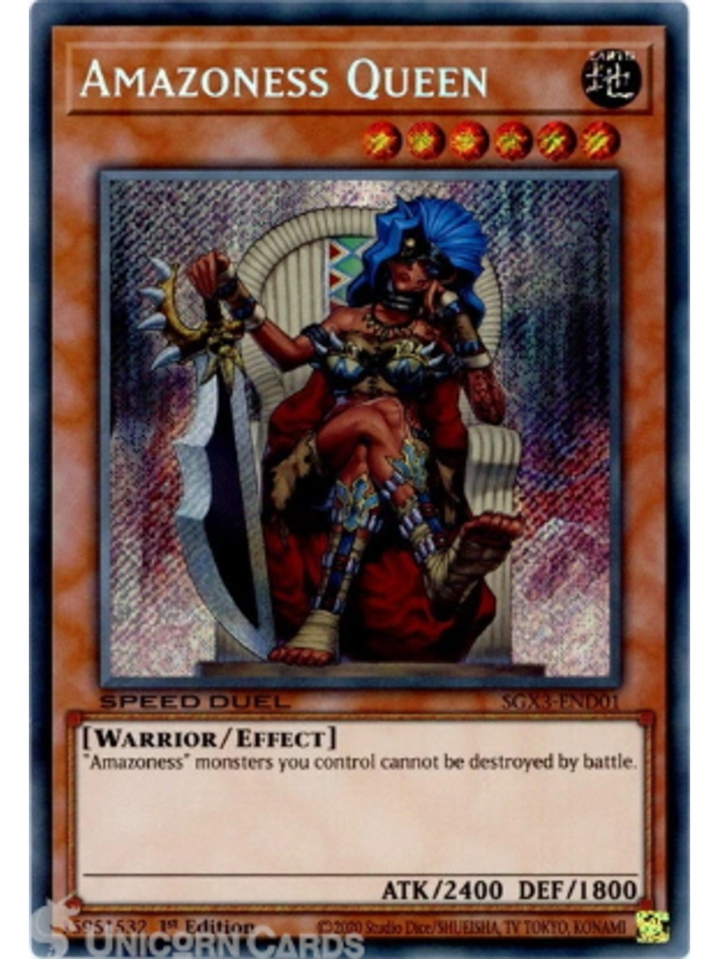 Amazoness Queen - SGX3-END01 - Secret Rare 1st Edition 1