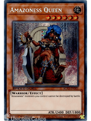 Amazoness Queen - SGX3-END01 - Secret Rare 1st Edition