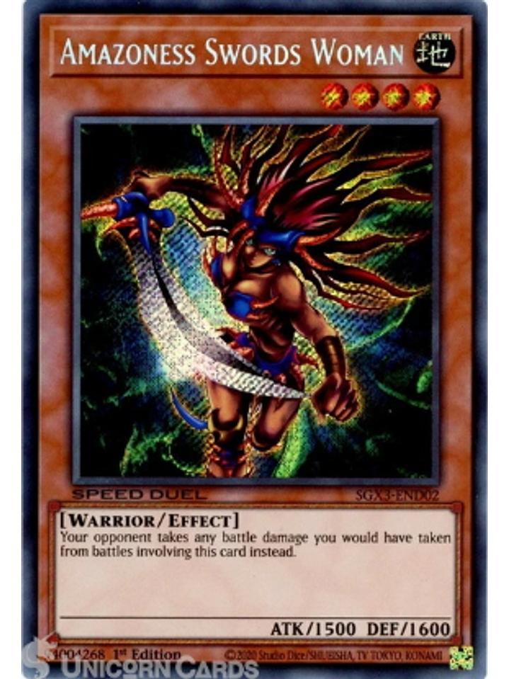 Amazoness Swords Woman - SGX3-END02 - Secret Rare 1st Edition 1