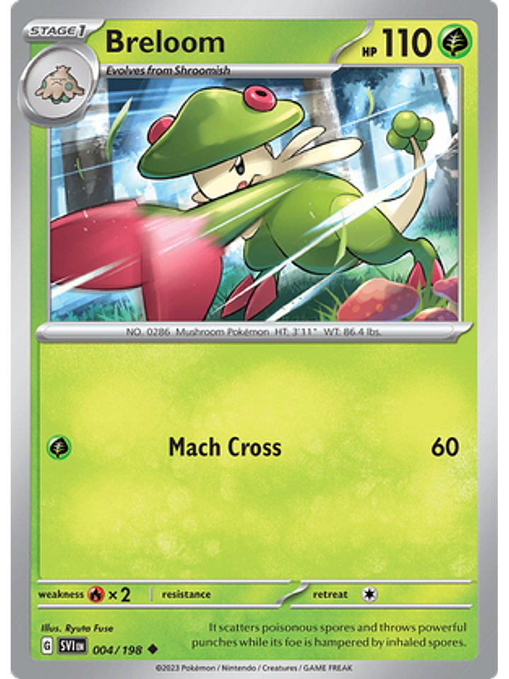 Breloom - 004/198 - Uncommon Reverse Holo 1