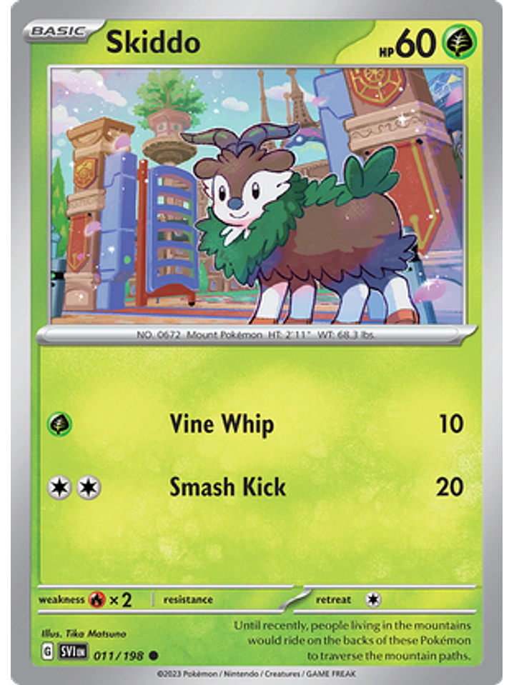 Skiddo - 011/198 - Common Reverse Holo 1