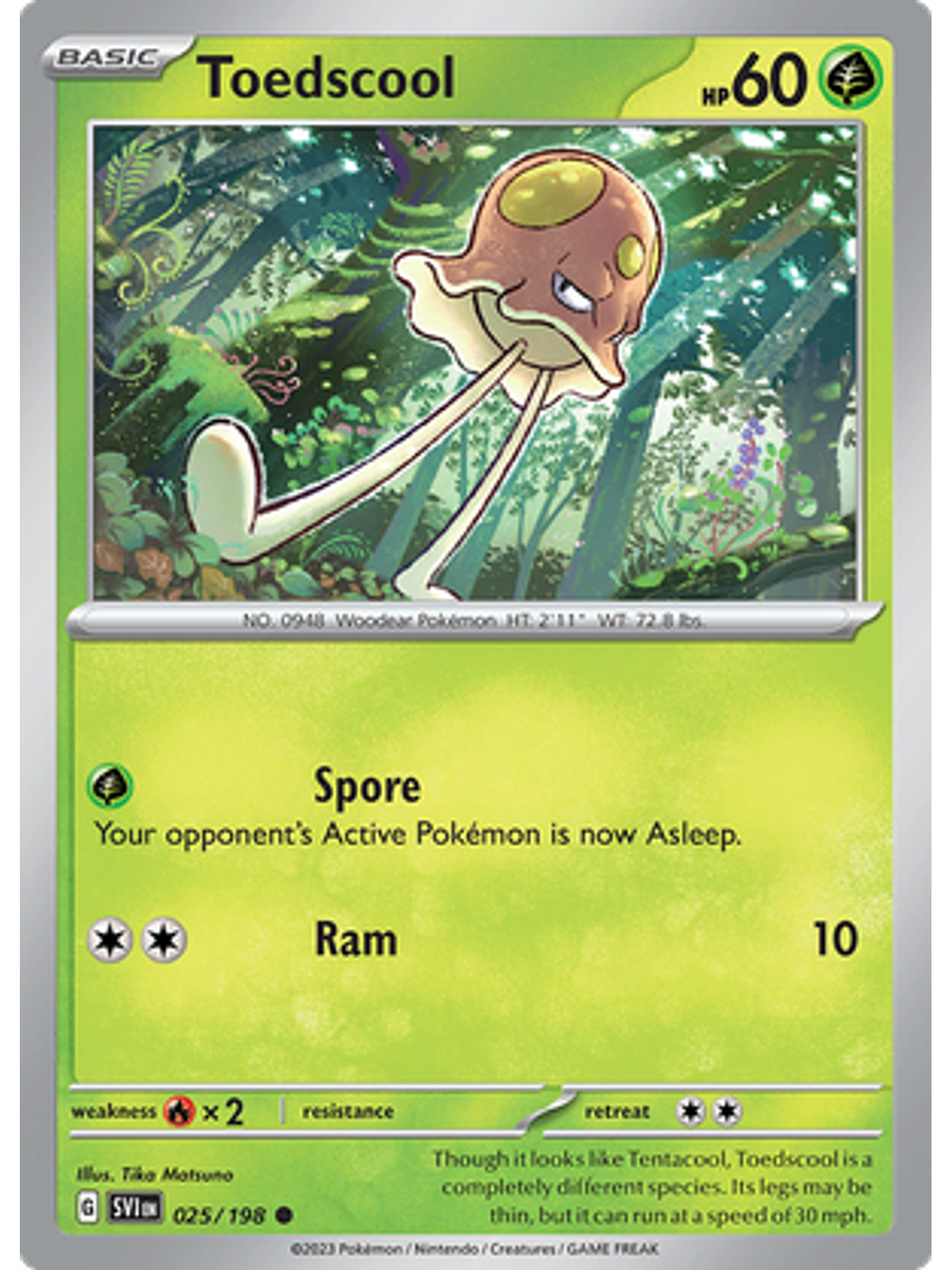 Toedscool - 025/198 - Common Reverse Holo 1