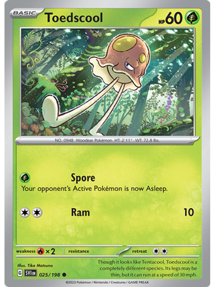 Toedscool - 025/198 - Common Reverse Holo 1