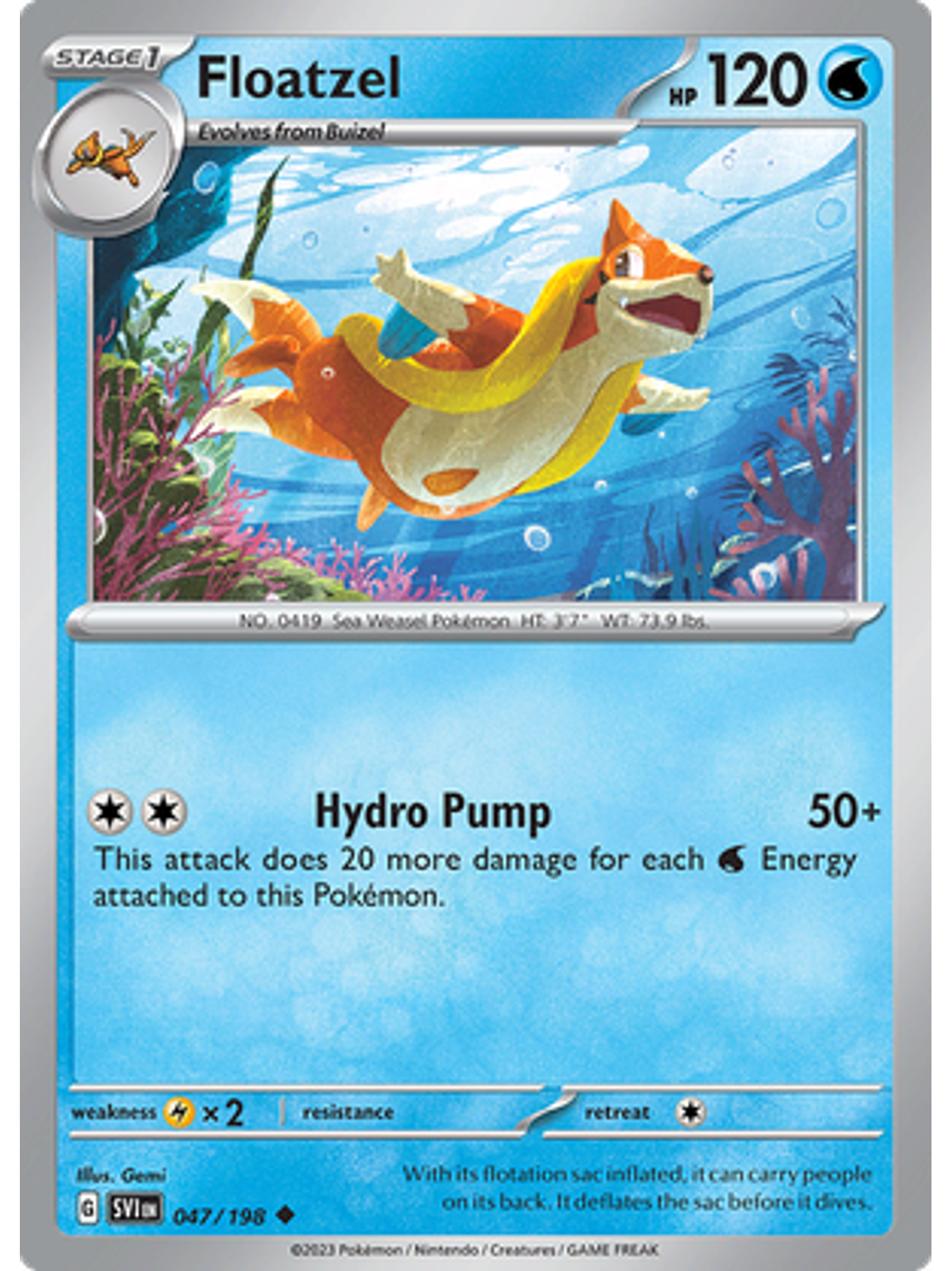 Floatzel - 047/198 - Uncommon Reverse Holo 1