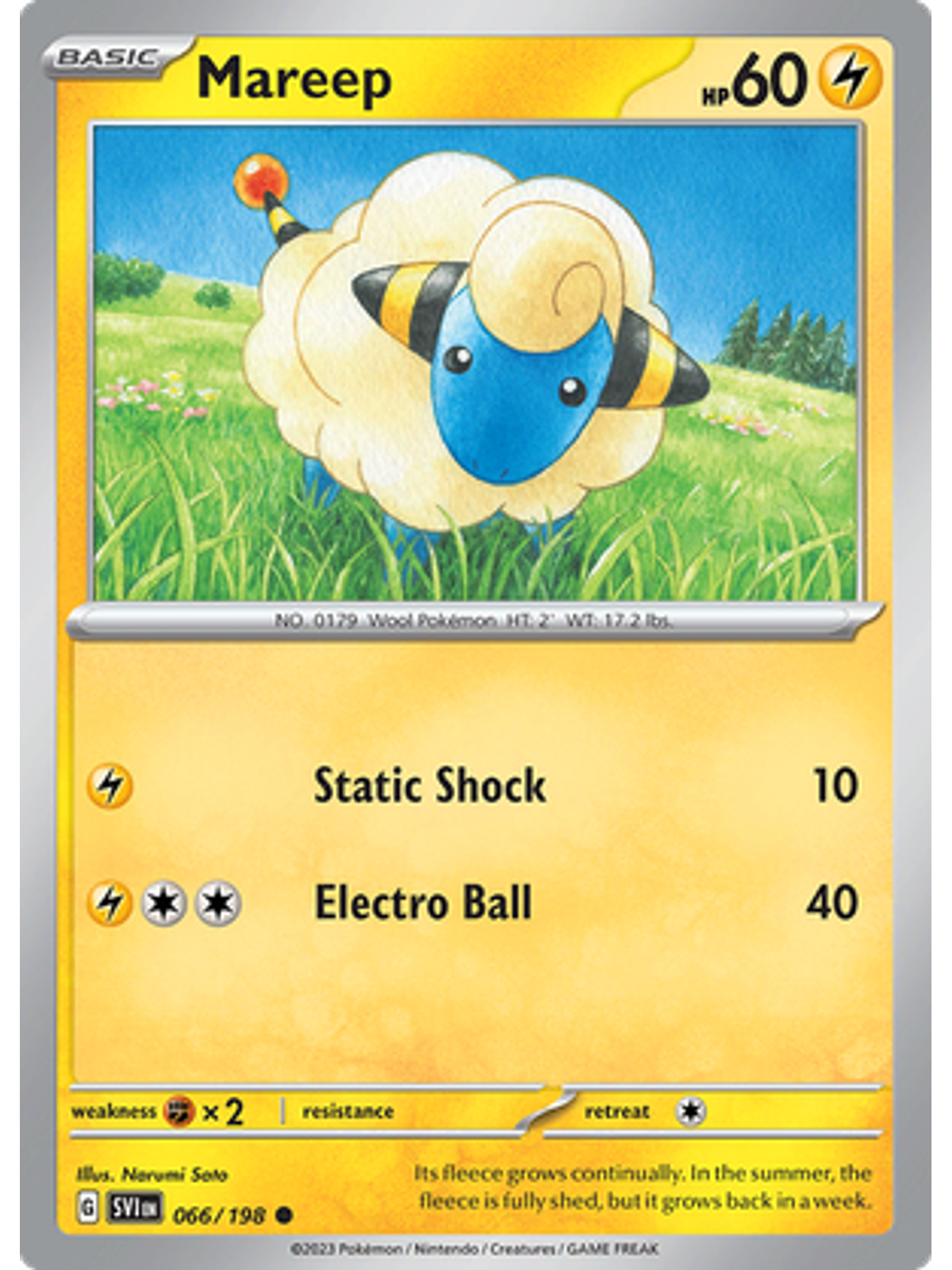 Mareep - 066/198 - Common Reverse Holo 1