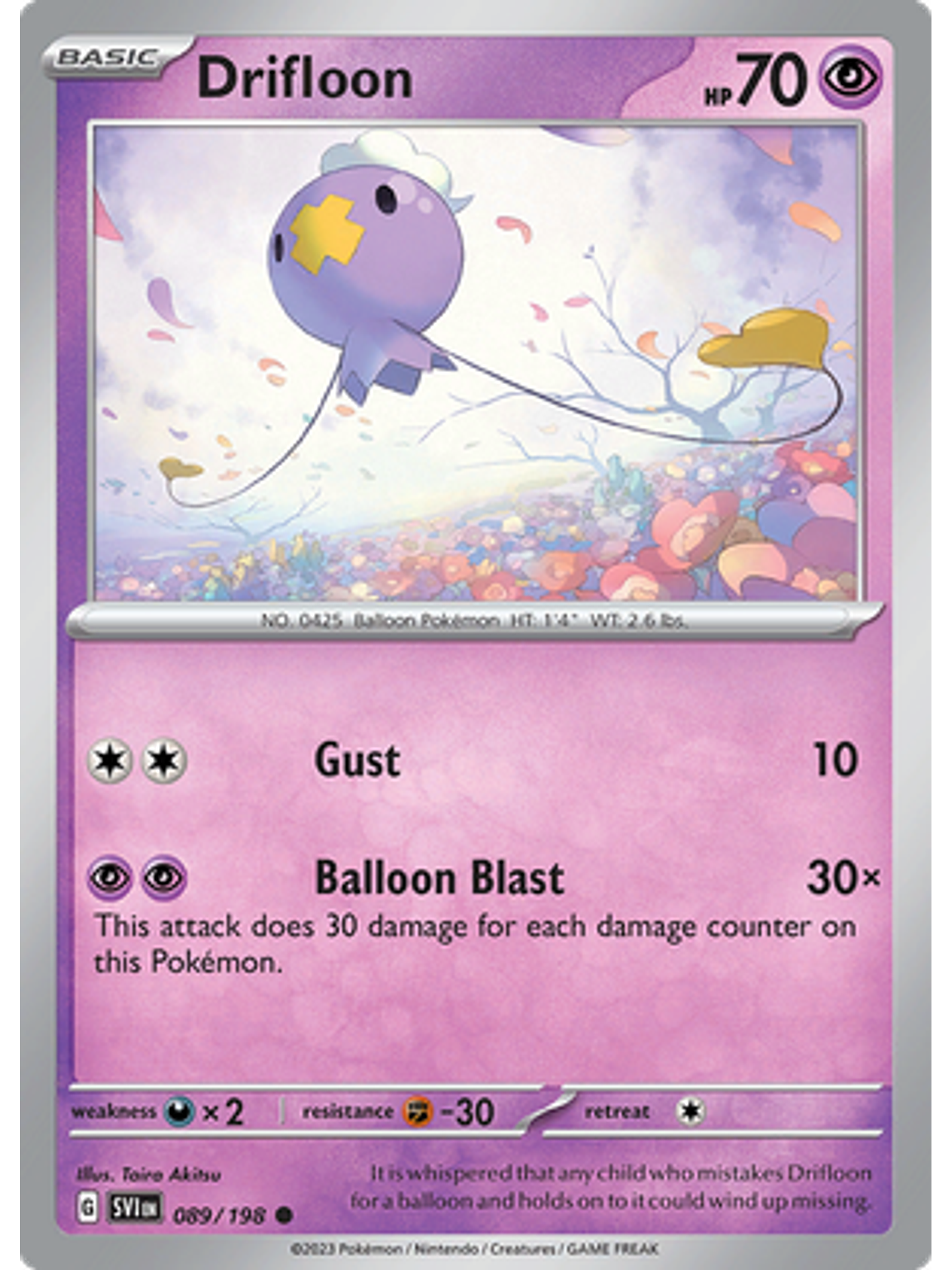 Drifloon - 089/198 - Common Reverse Holo 1