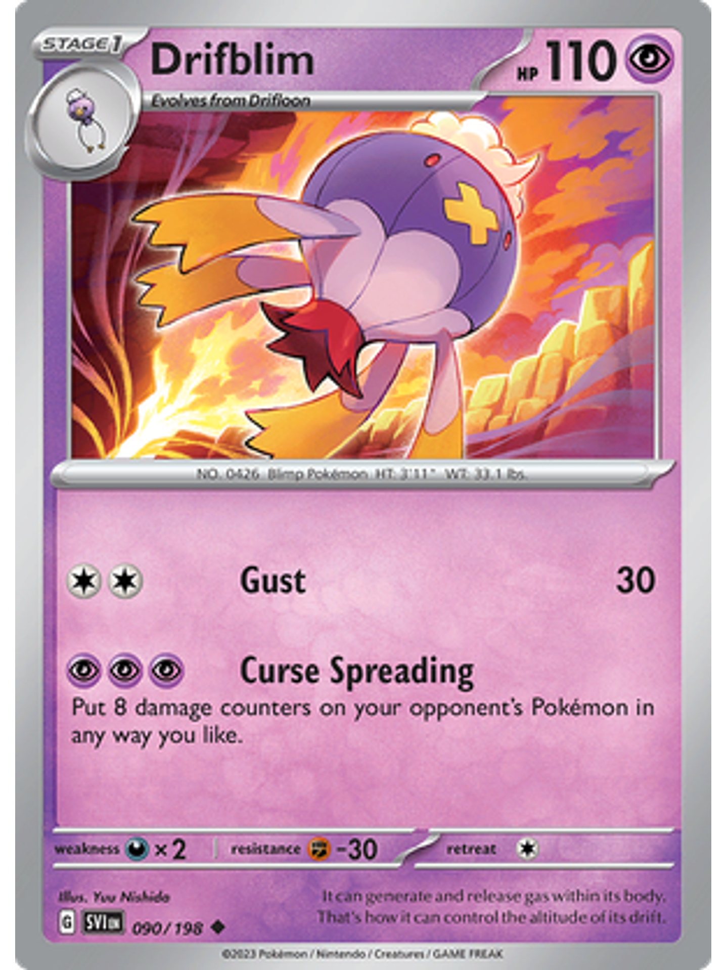 Drifblim - 090/198 - Uncommon Reverse Holo 1