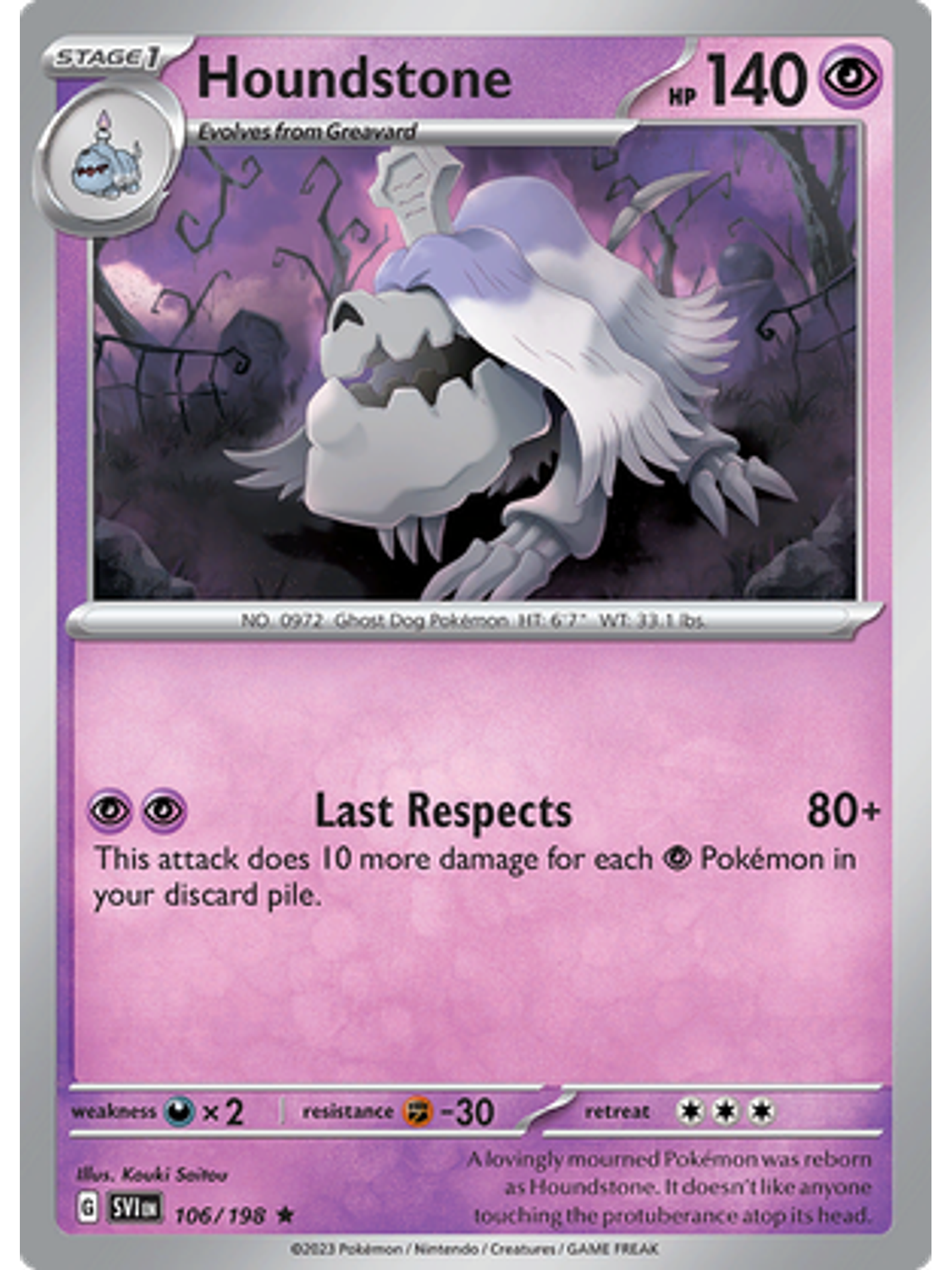 Houndstone - 106/198 - Holo Rare 1