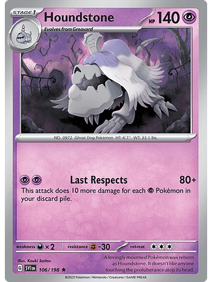 Houndstone - 106/198 - Holo Rare