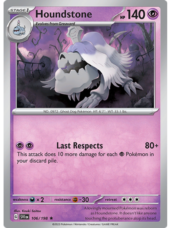 Houndstone - 106/198 - Holo Rare 1