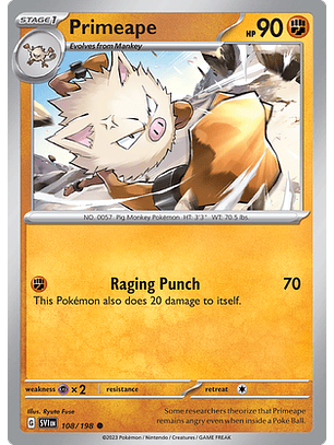 Primeape - 108/198 - Common
