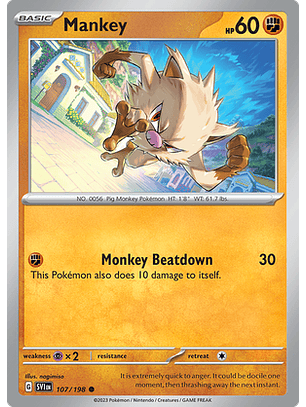 Mankey - 107/198 - Common Reverse Holo