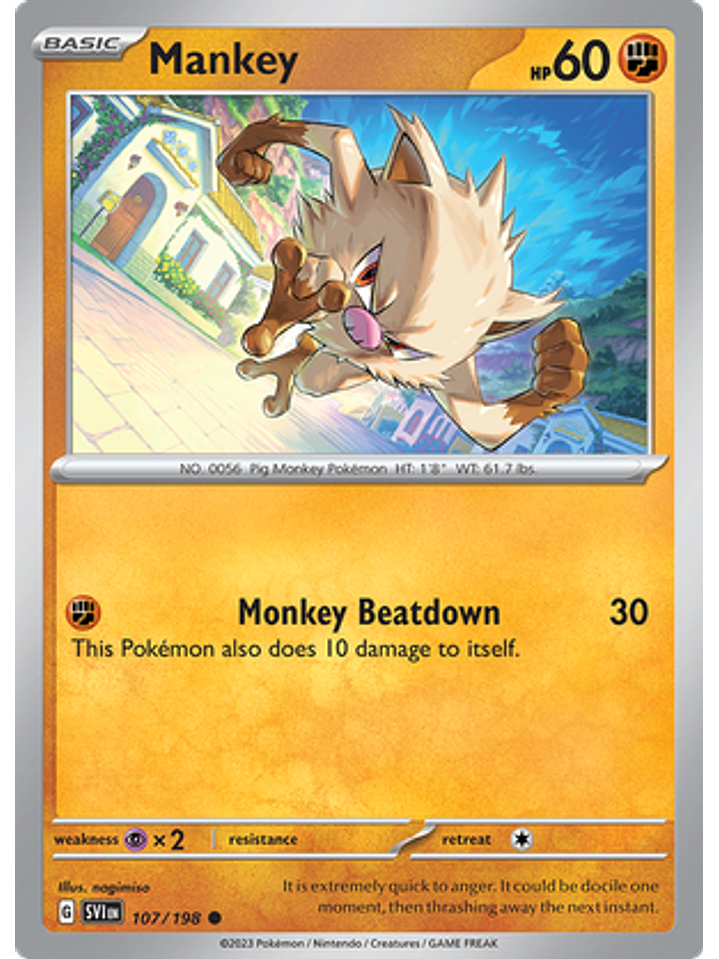 Mankey - 107/198 - Common Reverse Holo 1