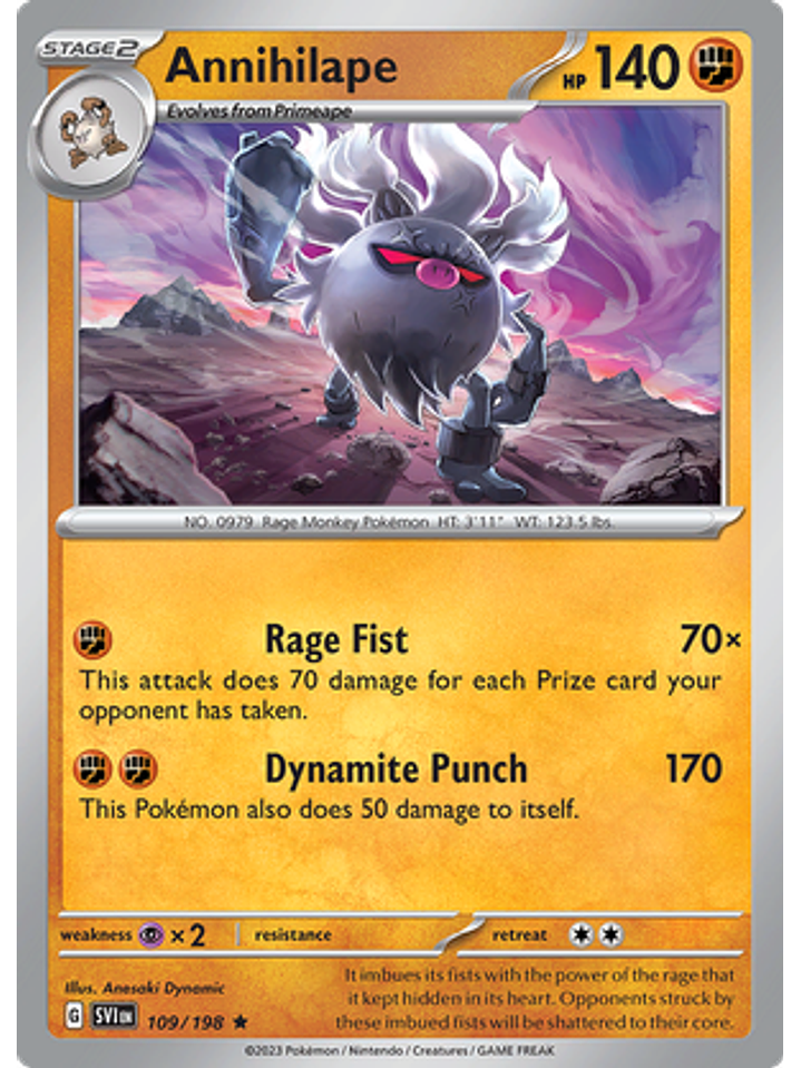 Annihilape - 109/198 - Holo Rare 1
