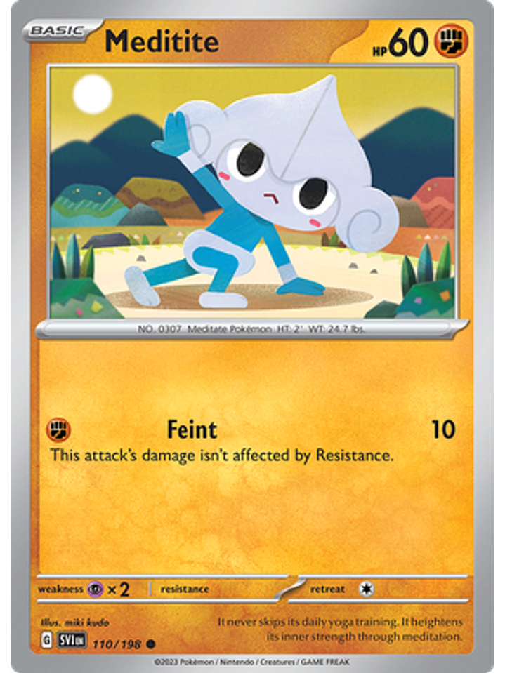 Meditite - 110/198 - Common Reverse Holo 1