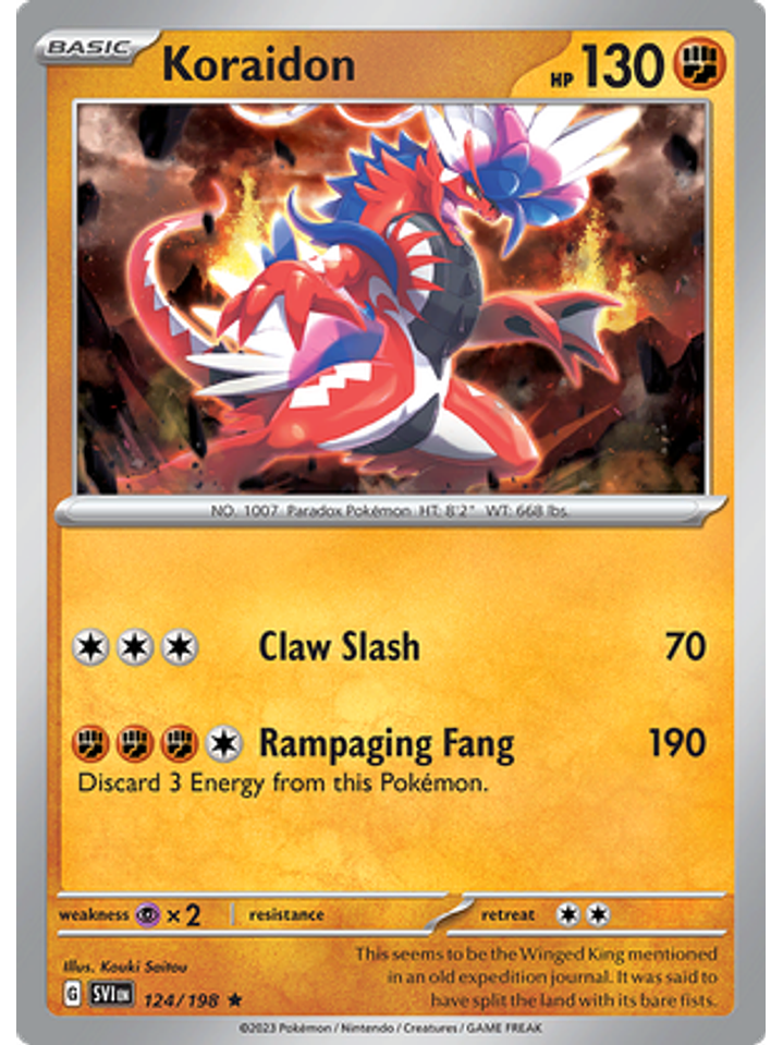 Koraidon - 124/198 - Holo Rare 1