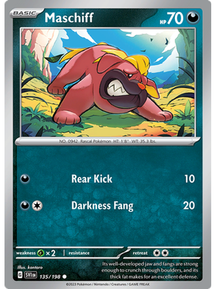 Maschiff - 135/198 - Common Reverse Holo 1