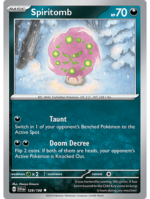Spiritomb - 129/198 - Uncommon Reverse Holo