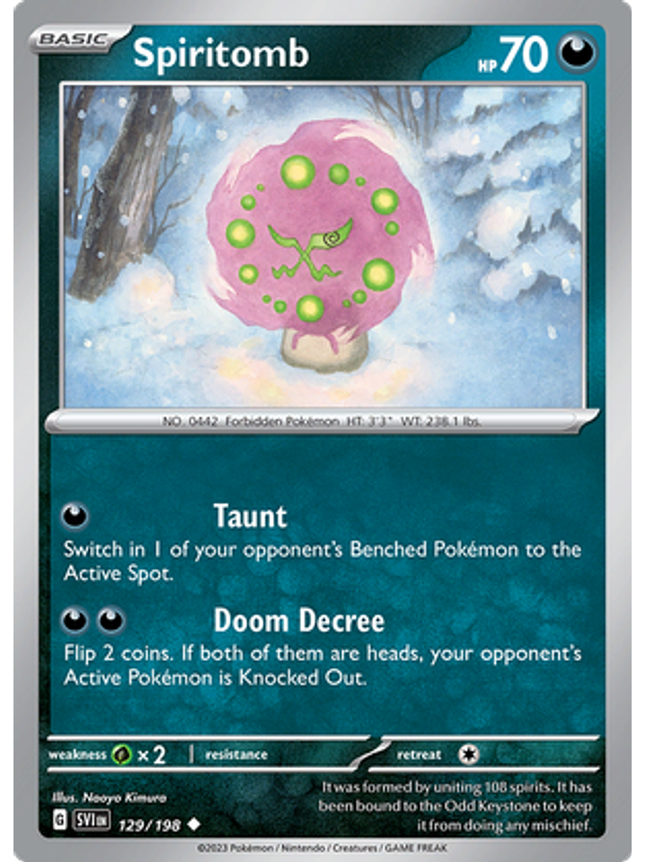 Spiritomb - 129/198 - Uncommon Reverse Holo 1