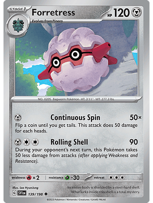 Forretress - 139/198 - Uncommon Reverse Holo