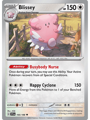 Blissey - 145/198 - Uncommon Reverse Holo