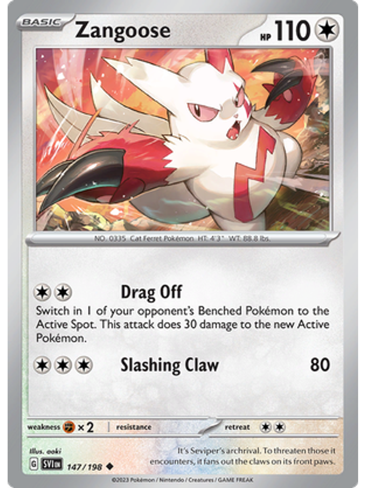 Zangoose - 147/198 - Uncommon 1