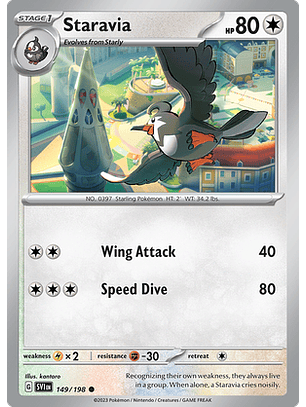 Staravia - 149/198 - Common Reverse Holo