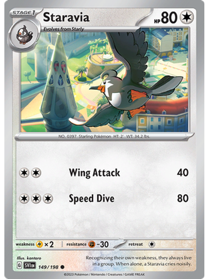 Staravia - 149/198 - Common Reverse Holo 1
