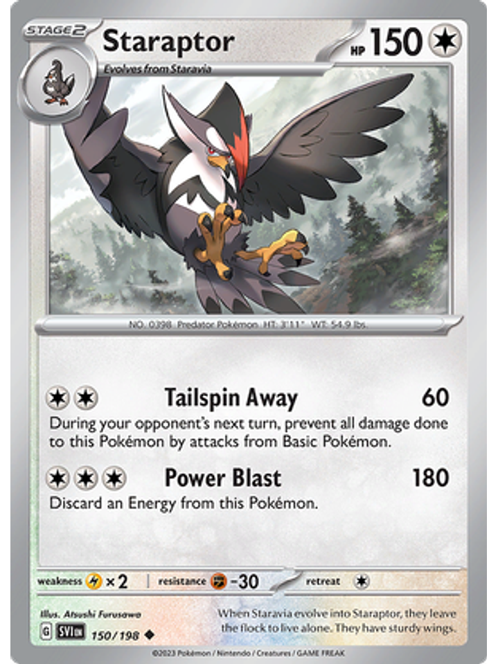 Staraptor - 150/198 - Uncommon Reverse Holo 1