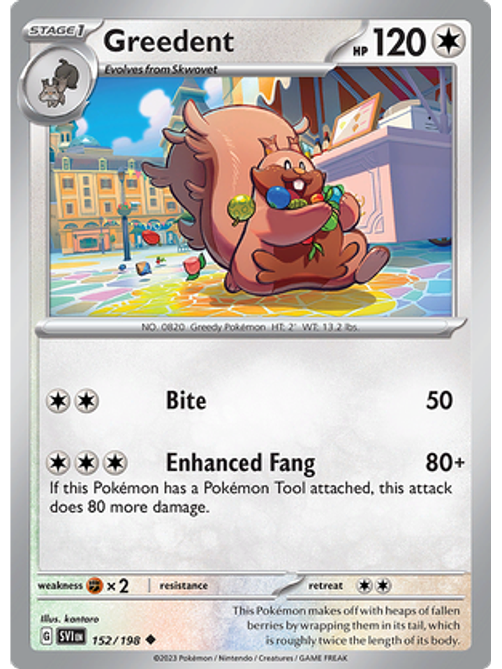 Greedent - 152/198 - Uncommon 1