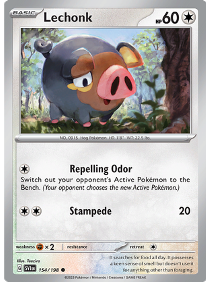 Lechonk - 154/198 - Common Reverse Holo 1