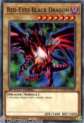 Red-Eyes Black Dragon - SGX3-ENB02 - Common 1st Edition