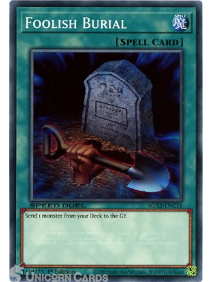 Foolish Burial - SGX3-ENC16 - Common 1st Edition 1