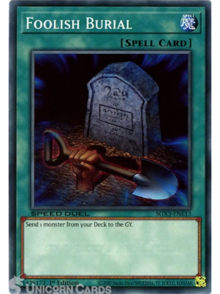 Foolish Burial - SGX3-ENE13 - Common 1st Edition 1