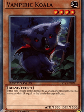 Vampiric Koala - SGX3-ENI29 - Common 1st Edition