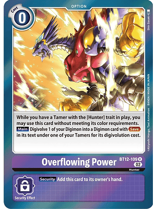 BT12-109 R Overflowing Power 