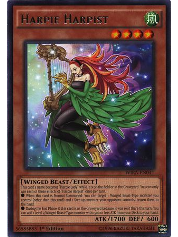 Harpie Harpist - WIRA-EN041 - Rare 1st Edition 1