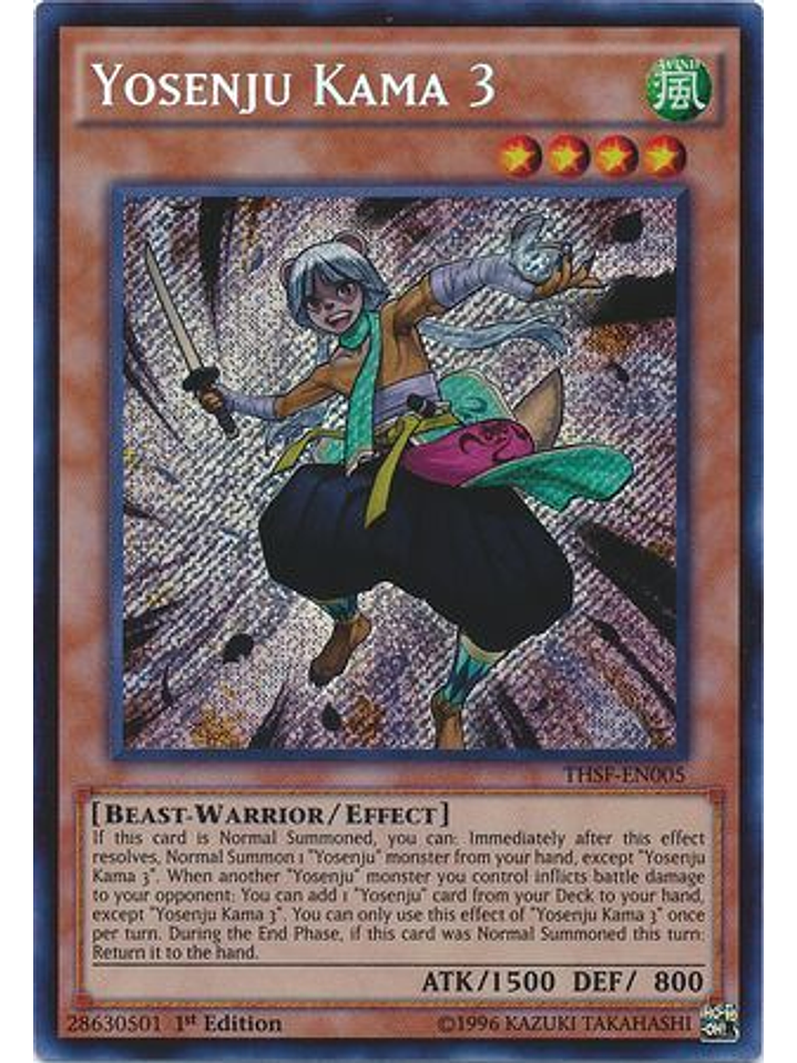 Yosenju Kama 3 - THSF-EN005 - Secret Rare 1st Edition 1