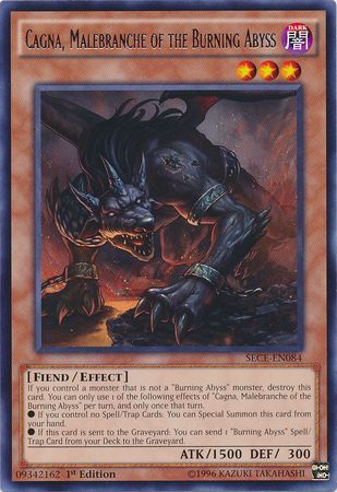 Cagna, Malebranche of the Burning Abyss - SECE-EN084 - Rare 1st Edition